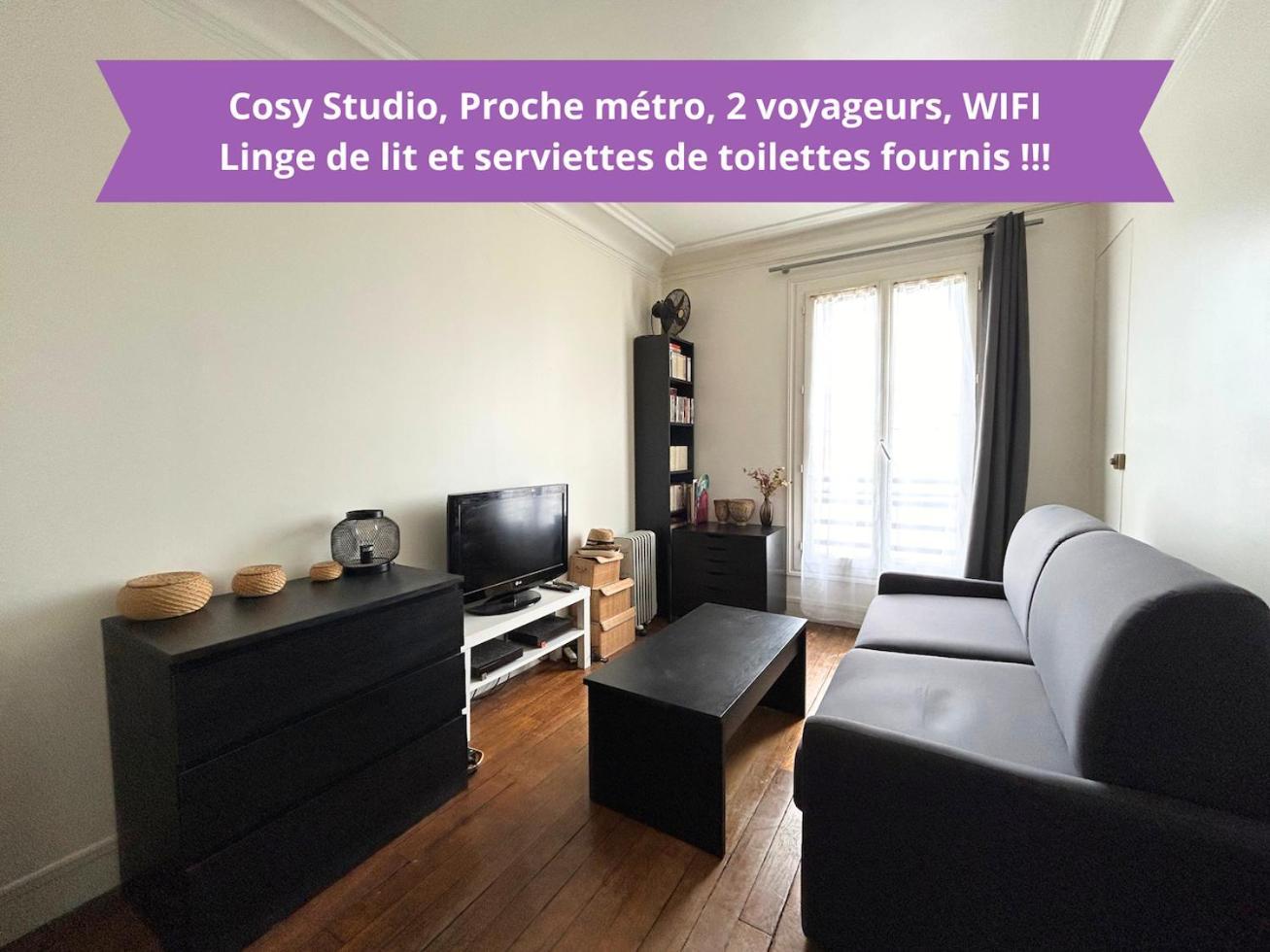 Ferienwohnung Cosy Studio - Proche Metro - 2 Voyageurs Levallois-Perret Exterior foto